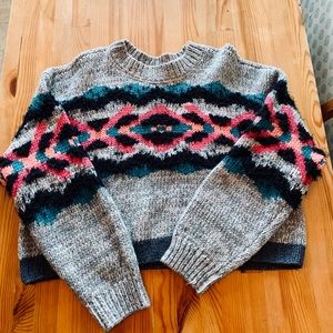 FREE PEOPLE cropped knit sweater